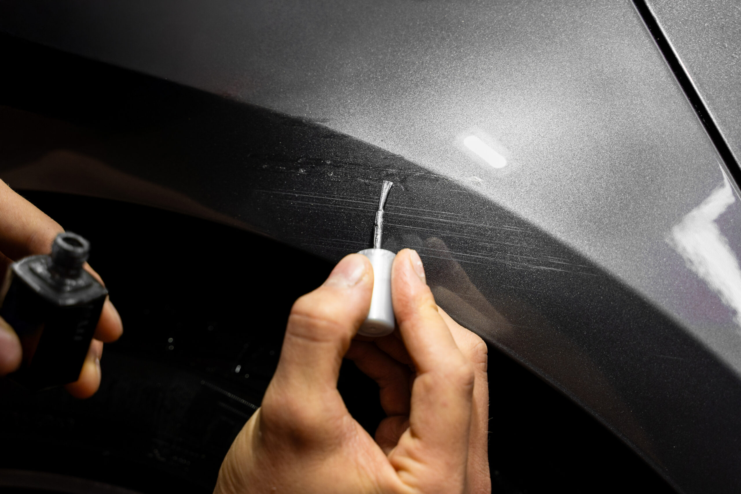 Inspecting paint damage during assessment