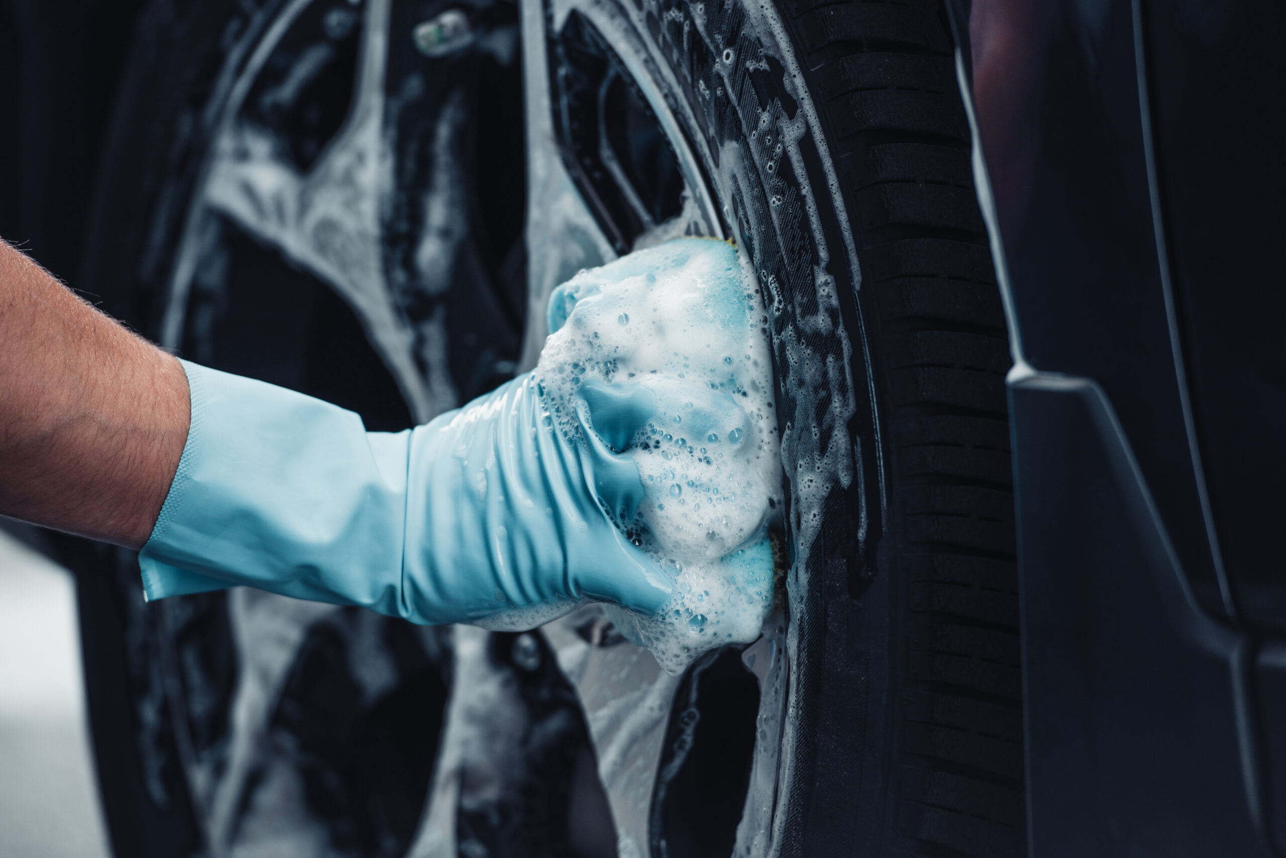 Dedicated wheel brushes and foam