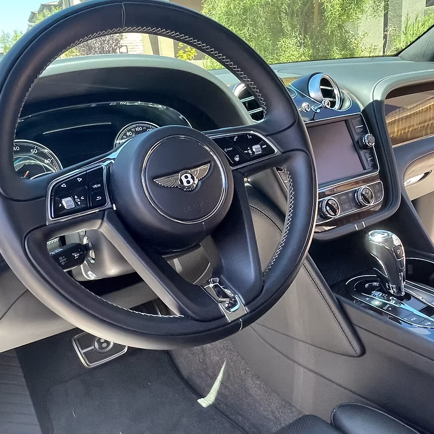 Freshly cleaned car interior