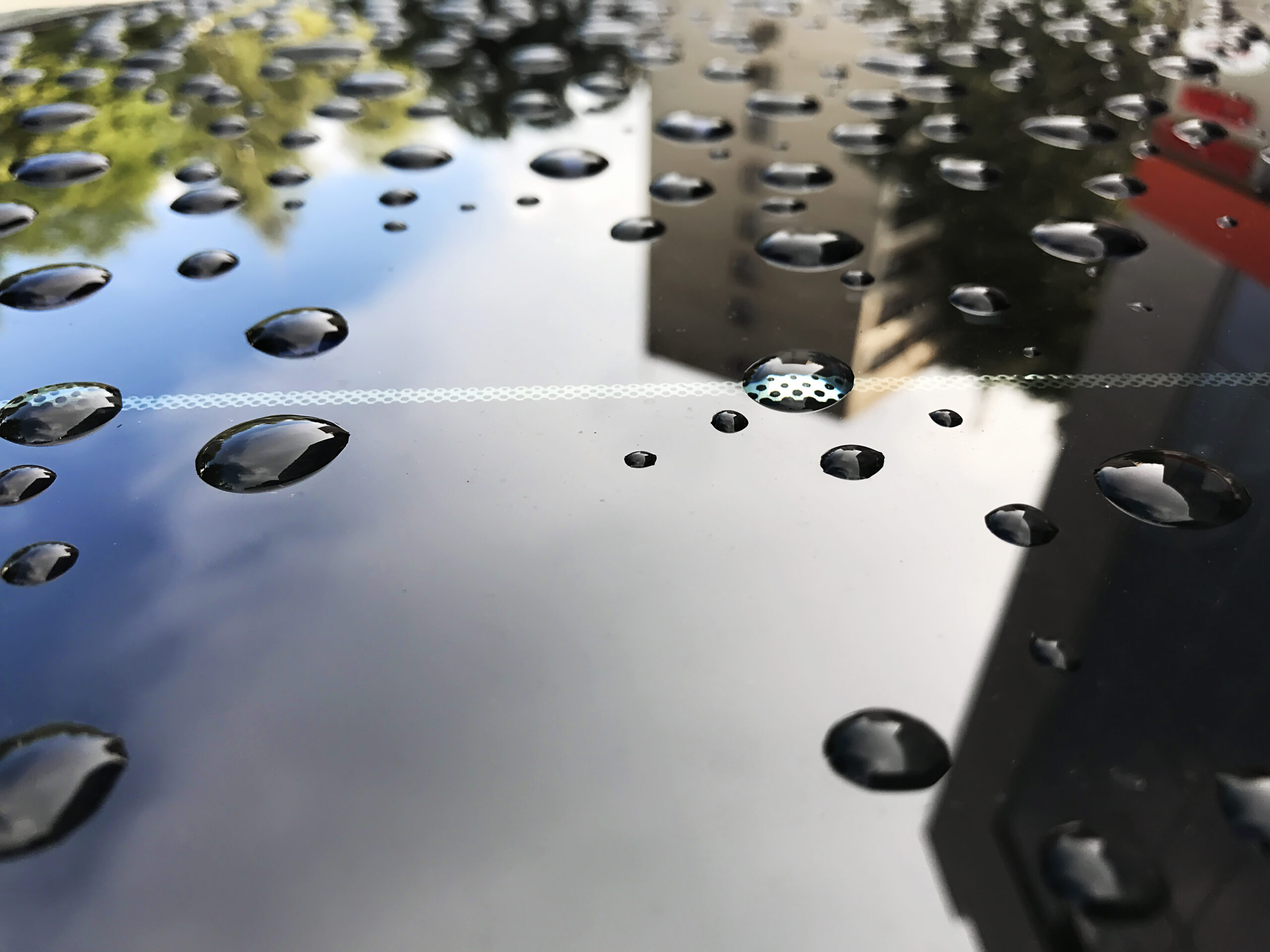 Water beading on ceramic coated paint