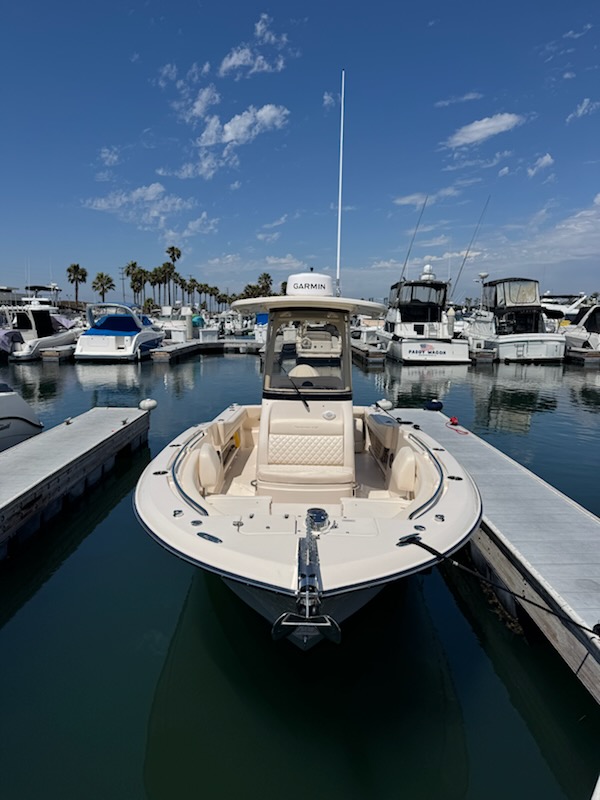 Ceramic coated boat — front view